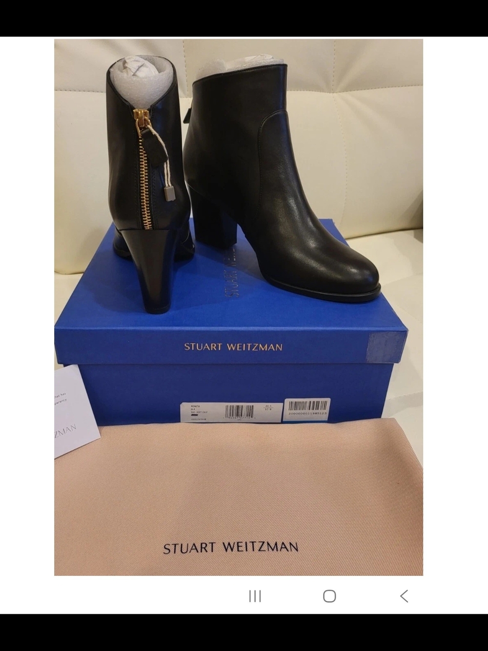 STUART WEITZMAN Romita leather ankle boots EU 40.5/ US 10 NWB